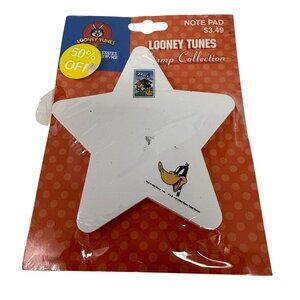 Looney Tunes Daffy Duck Star-Shaped Note Pad Official Stamp Collection Vintage